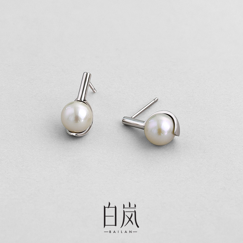 白岚初阳耳钉女925银2024新款爆款小众简约精致珍珠耳环ED4226,饰品/流行首饰/时尚饰品新,耳钉,淘宝优惠券,粉丝福利购,淘宝优惠卷