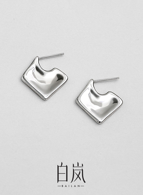 白岚925银耳环女原创气质小众设计感耳钉复古气质耳饰ED2925