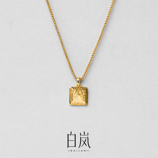 毛衣链女小众轻奢饰品XL5701 白岚鸣沙项链925银新款 8月上新
