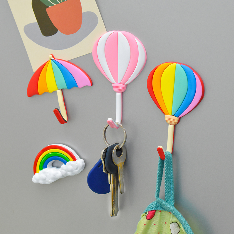 冰箱贴创意挂钩彩虹气球