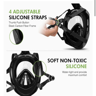 式 折叠款 成人儿童游泳面罩泳镜呼吸管防雾 备浮潜全干式 潜水面镜装