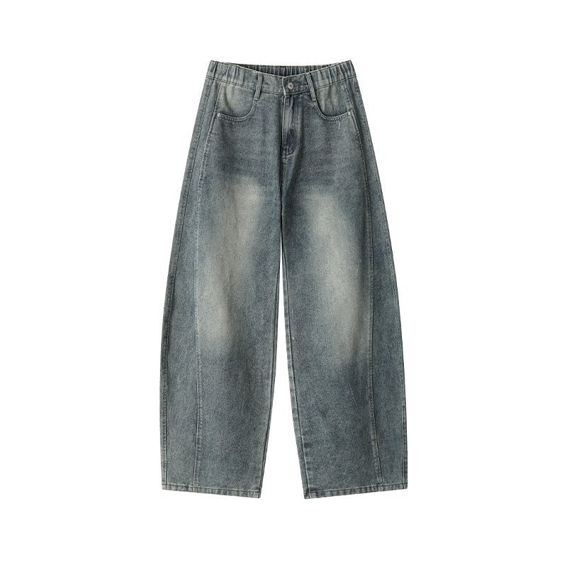 CHRY STUDIO水洗解构弯刀牛仔裤春秋复古男女潮流宽松阔腿长裤子,男装,卫裤,淘宝优惠券,粉丝福利购,淘宝优惠卷