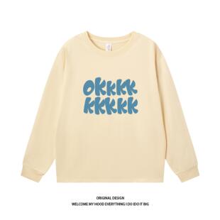 打底情侣款 CHRY STUDIO潮流简约字母印花T恤百搭宽松休闲圆领长袖