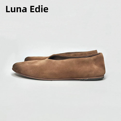 Luna Edie 复古极简老钱风浅口单鞋平底芭蕾舞鞋