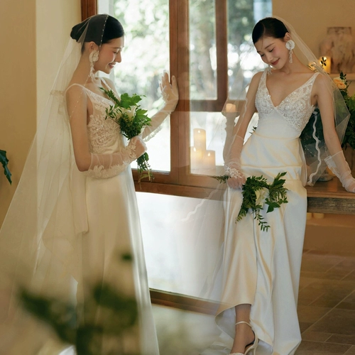 Реквизит для фотографии, ретро свадебное платье, вечернее платье, французский ретро стиль