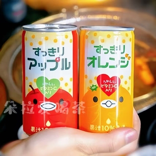日本进口神户居留地儿童苹果汁橘子汁饮料儿童果汁饮料185g铝罐装