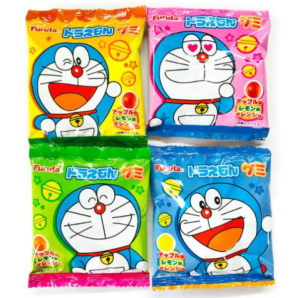日本进口富路达机器猫什锦水果味软糖美少女糖果4连包