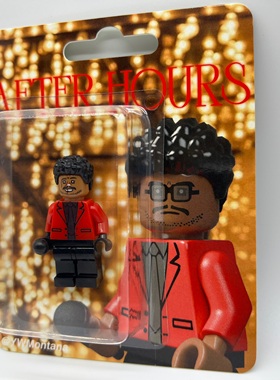 现货The Weeknd盆栽周边手工挂卡玩具AfterHours专辑风格积木人仔
