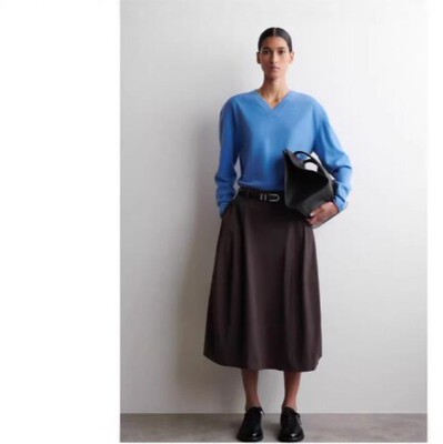 标准版型中长裙深棕色