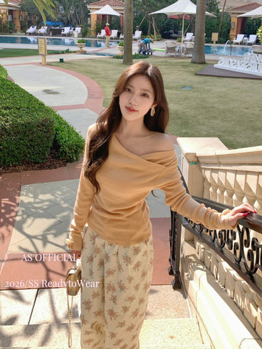 【AS OFFICIAL】袖口花朵针织衫15306#