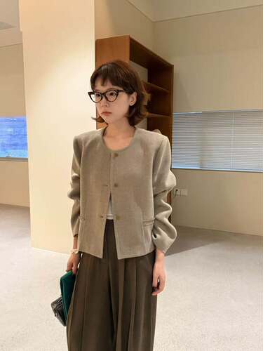 【MOOTEA】韩版秋冬女气质休闲小香风短外套  27328#