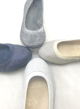 女鞋2021春秋单鞋外贸原单BDLO圆头软芭蕾舞蹈平底浅口鞋有大码