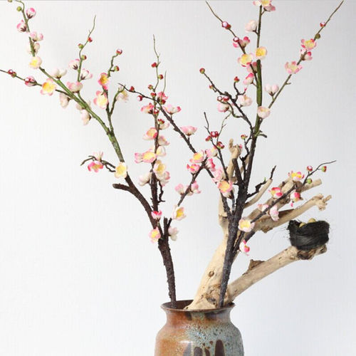 梅花假花高档仿真腊梅古典摆件