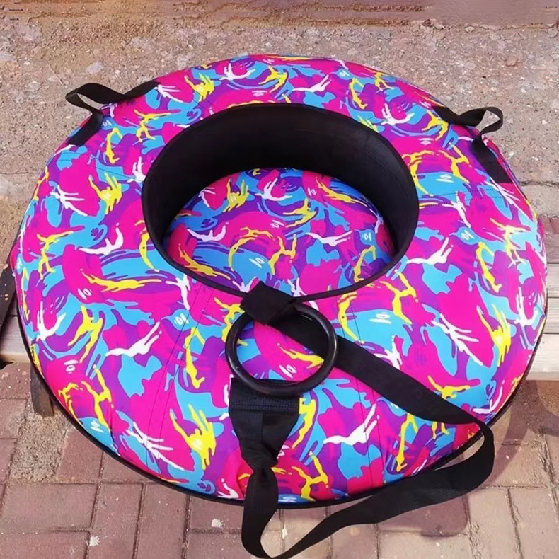 儿童滑雪轮胎圈PVC软底滑草圈外贸滑雪用具雪上飞碟充气滑雪圈