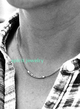 新品情侣款纯银吊坠复古手工字母