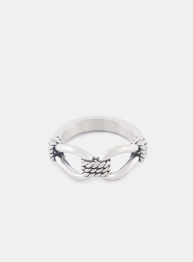 新品情侣纯银ins风对称戒指精致