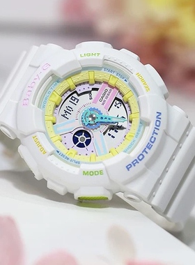卡西欧BA110 BABYG周年限定款学生考试运动手表女 BA-110 BGA2800