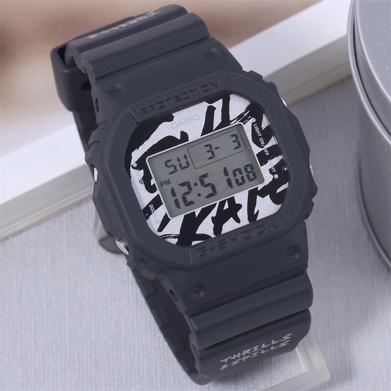 卡西欧学生运动防水手表小方块