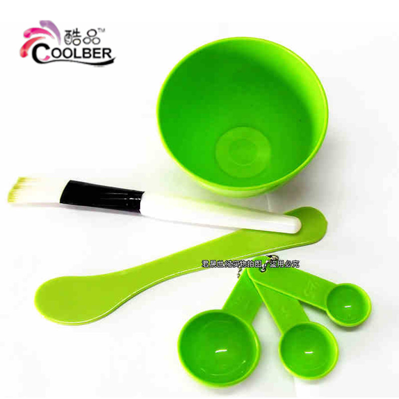 正品酷品压缩面膜化妆工具套装4件套计量器 面膜碗 棒 面膜刷