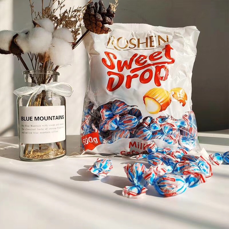 原装进口乌克兰滴滴香奶香牛奶夹心糖果零食500g喜糖年货