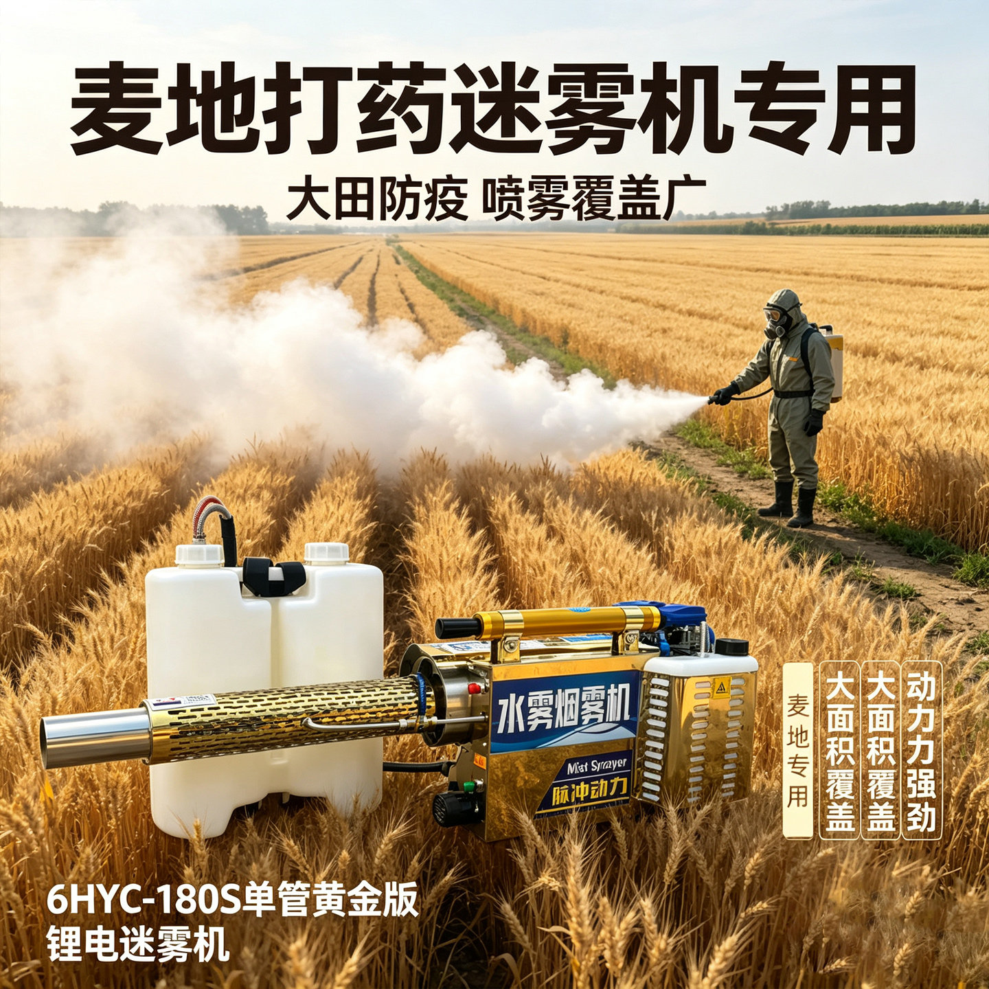 弥雾机消杀专用喷雾器汽油打药机洪水后防疫养殖场垃圾站小区消毒
