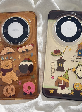 日韩ins可爱卡通小熊蛋糕适用华为mate70pro+手机壳mate60pro双层新款pura70pro防摔保护套mate60小众女款壳