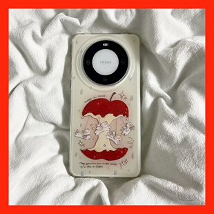 胶套m60 pura70双层工艺IMD硬壳mate70pro少女心新款 可爱创意苹果旋转木马小猫适用华为mate60pro 手机壳新款