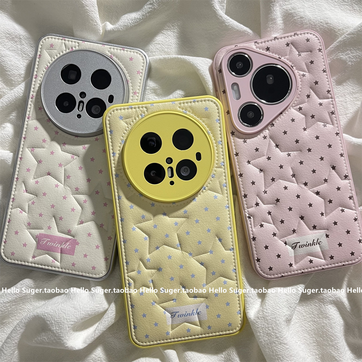 秋冬ins星星纹皮质新款彩色星星适用华为mate70pro+手机