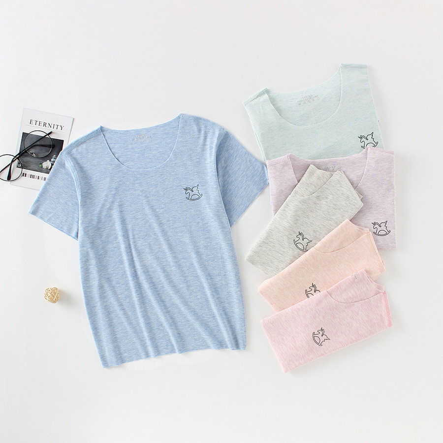 莫代尔儿童单件宝宝t恤夏季上衣