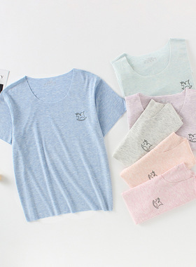 儿童莫代尔短袖随心裁无痕男童女童单件上衣宝宝T恤夏季