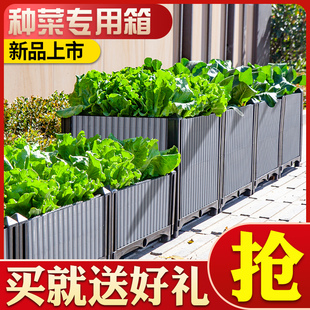 种植箱户外阳台塑料种菜专用箱家庭长方形种菜盆楼顶特大花箱清仓