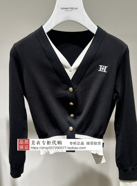 FUUNNY FEELLN/仿佛专柜正品国内代购2025秋款上衣FZ00935W0-999