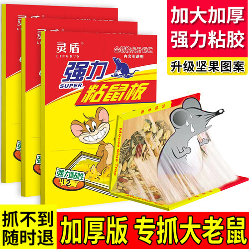 加厚强力胶水粘鼠板自带坚果图案