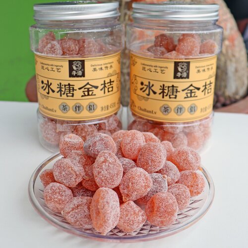 牛浩茶伴侣蜜饯零食金桔干老人小孩爱吃蜜饯冰糖金桔干清凉零食