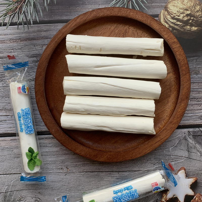 椰川琦德薄荷糖条传统老式清凉糖果薄荷棍硬糖棒棒糖儿时怀旧零食