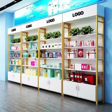 奶粉店中岛柜子钢木书架超市仓储超市展示架新中式装饰货物孕婴店