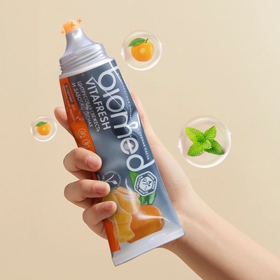 3支装俄罗斯进口biomed葡萄护敏无氟牙膏低泡沫靓白清新口气正品