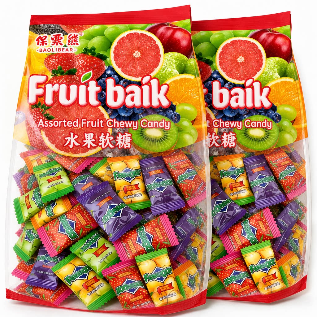 马来西亚风味水果软糖瑞士糖混合水果味糖果散装喜糖年货零食批发
