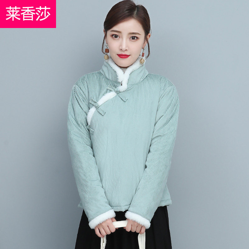 秋冬中式唐装小棉袄女民国风汉服改良旗袍上衣夹棉加厚棉衣外套女