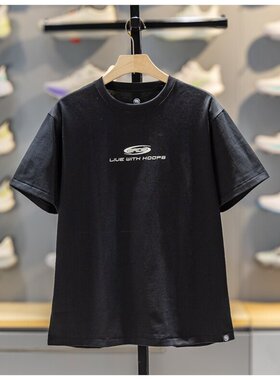 李宁男子T恤2026夏季新款反伍纯棉透气宽松圆领短袖文化衫AHSW163