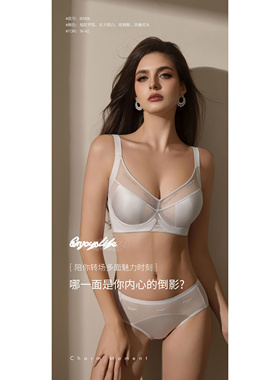 宁儿专属性感桑蚕丝蛋白软钢圈侧收调整型柔软文胸丝滑上托89008