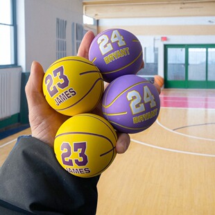 6cm橡胶弹力球免充气迷你小篮球幼儿园儿童拍拍球益减压智玩具球