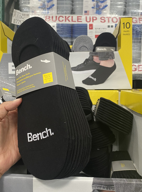 北美Bench 男士全棉防滑防掉运动船袜隐形袜透气袜低帮袜 10双/组