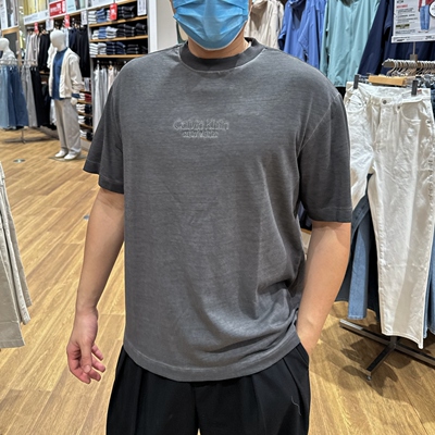 CK水洗做旧刺绣LOGO宽松短袖T恤