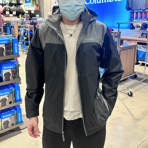 Columbia/哥伦比亚 男士户外休闲撞色潮流立领连帽网格冲锋衣外套