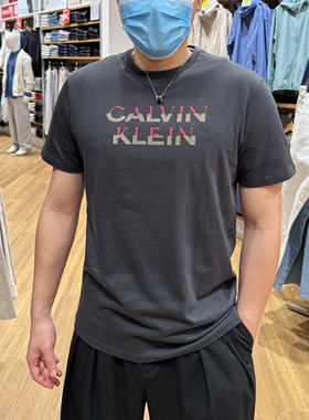 26夏季CK Calvin Klein男士休闲彩色字母LOGO印花纯棉圆领短袖T恤
