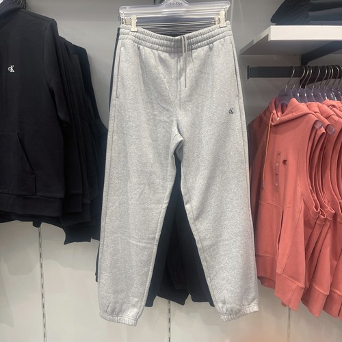 CK简约宽松刺绣LOGO小脚束脚卫裤