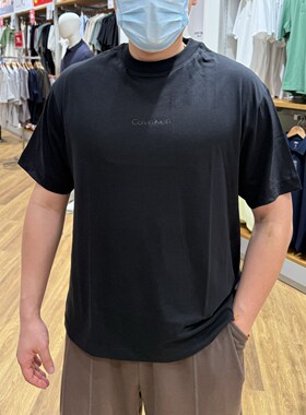 CK男士夏季宽松纯棉透气圆领T恤
