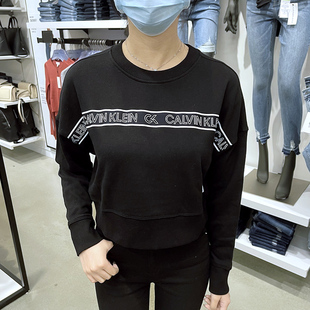 字母印花潮流宽松圆领套头长袖 Calvin 女士秋冬新款 卫衣 Klein