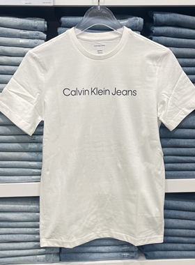 26夏季CK Calvin Klein男士简约百搭字母LOGO印花纯棉透气短袖T恤